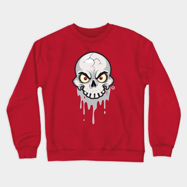 Skully Grey Crewneck Sweatshirt by Goin Ape Studios